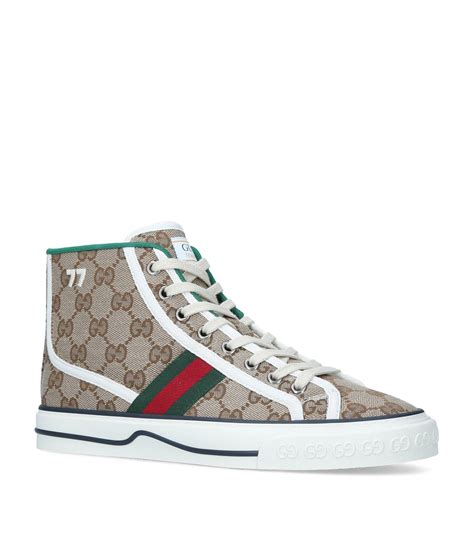 gucci shoes high tops|Gucci high top sneakers beige.